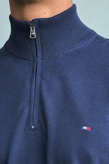 Кофта тёмно-синего цвета Tommy Hilfiger quarter-zip   
