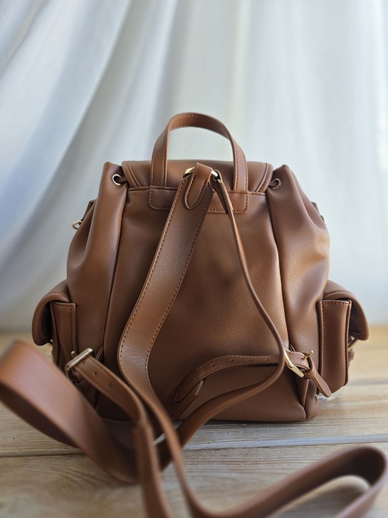 Кожаный рюкзак MIU MIU 30x25 см - Brown