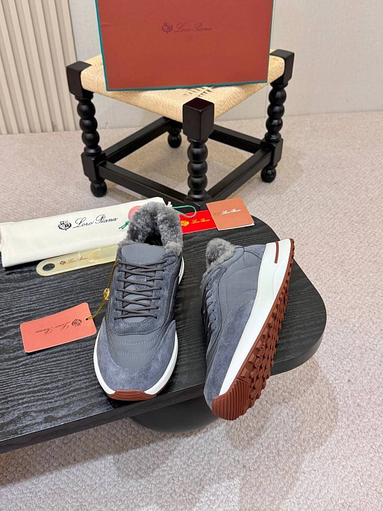 Кроссовки с мехом Loro Piana Week End Walk Evo premium