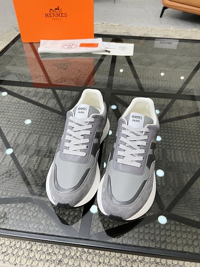 Мужские кроссовки Hermes - Grey   
