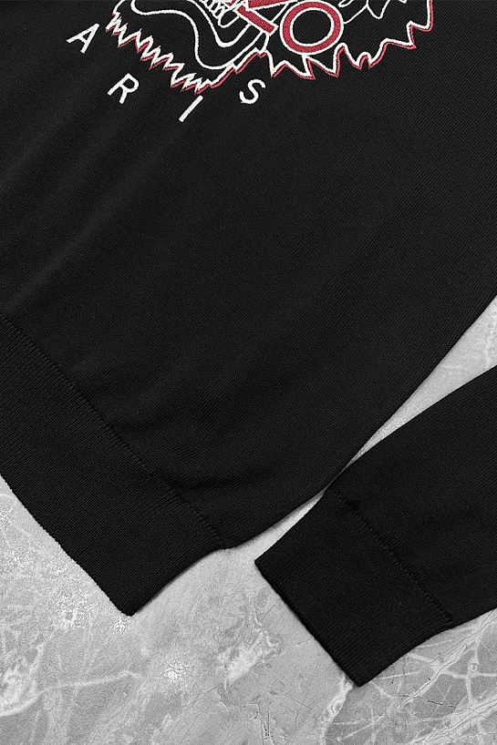 Чёрный свитер Kenzo Tiger logo-embroidered