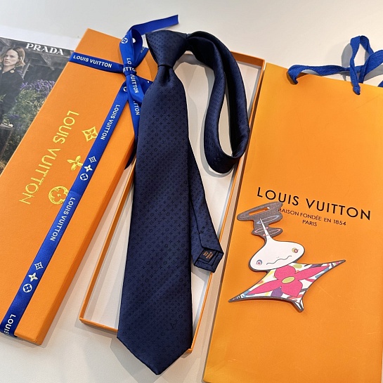 Галстук Louis Vuitton Monogram premium - Navy