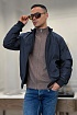 Мужская тёмно-синяя куртка Hugo Boss logo-patch