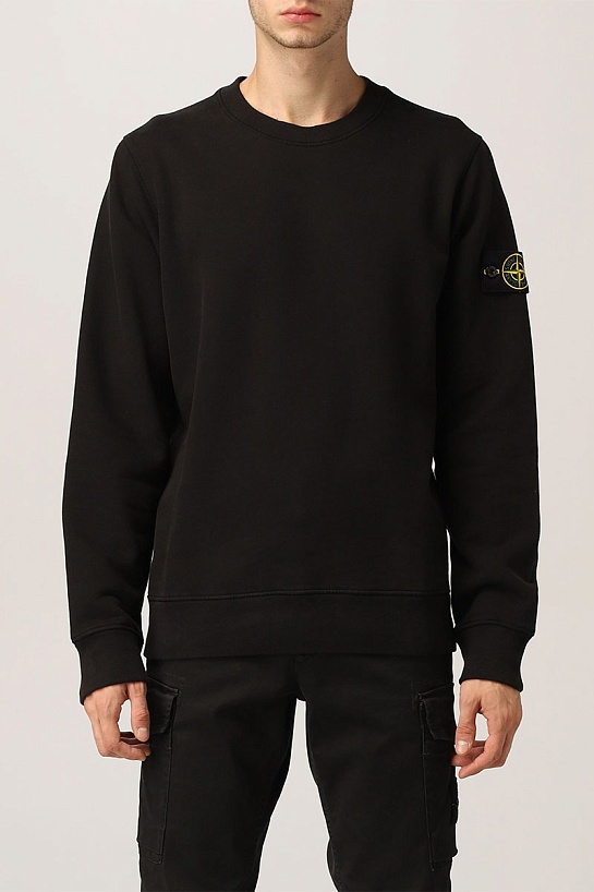Свитшот чёрного цвета Stone Island compass-patch
