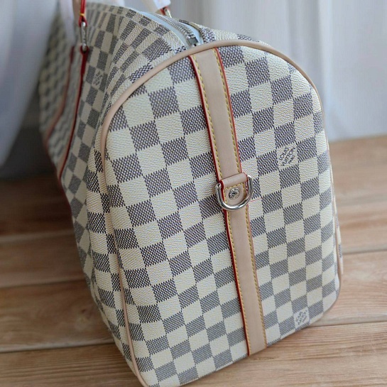Кожаная дорожная сумка Louis Vuitton KeepAll 55x27 см