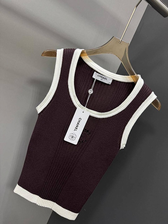 Женская майка Chanel premium - Brown