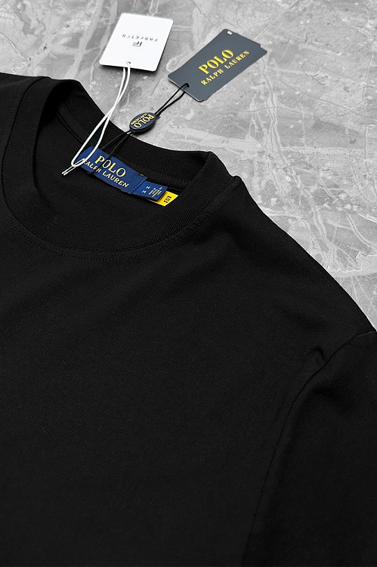 Мужская чёрная футболка Роlо Ralрh Lаurеn "Bear"