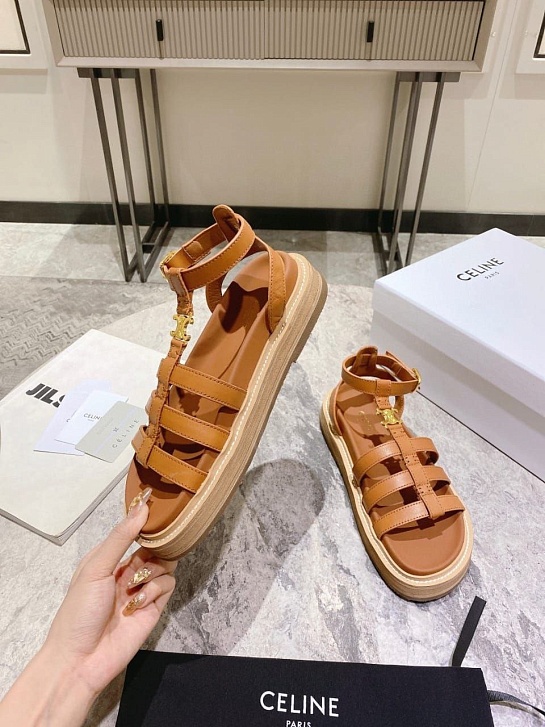 Женские сандалии Celine Premium - Brown
