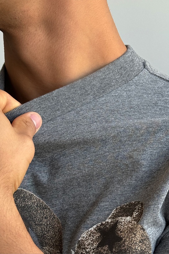 Мужская оверсайз футболка Palm Angels "Teddy Bear" - Grey