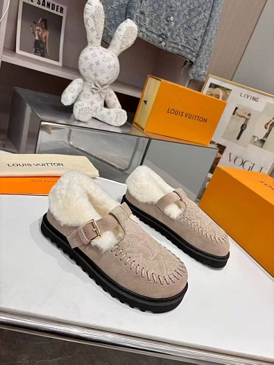 Женские меховые лоферы Louis Vuitton Colorado Comfort Mary Jane   