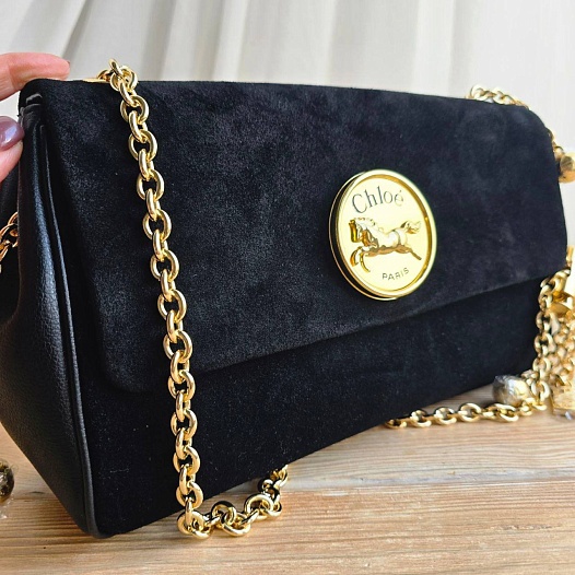 Замшевая сумка Chloe Small Heritage 28x17 см   