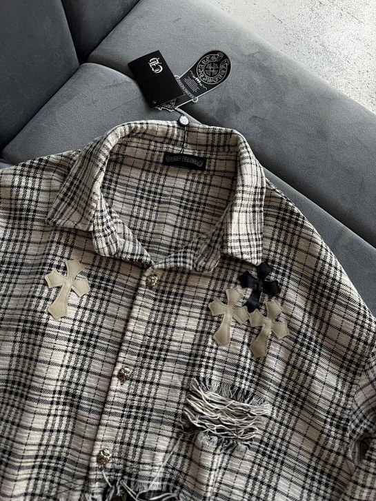 Женская рубашка в клетку Chrome Hearts