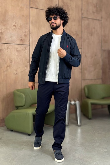 Мужской тёмно-синий бомбер Роlо Ralрh Lаurеn   