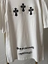 Женская оверсайз футболка белого цвета Chrome Hearts premium