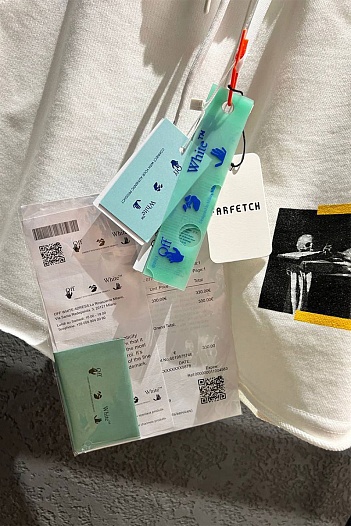 Белые мужские шорты Off-White Caravaggio print   