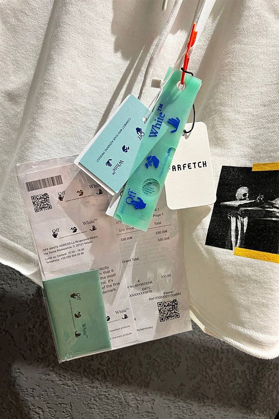 Белые мужские шорты Off-White Caravaggio print
