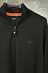 Чёрный джемпер Hugo Boss Zip Neck logo-embroidered