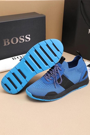 Текстильные кроссовки Hugo Boss Titanium - Blue   