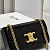 Женская кожаная сумка Celine Claude Premium 20.5x11.5x4 см - Black / Gold