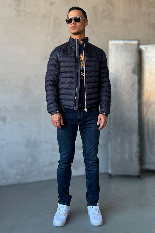Мужская тёмно-синяя куртка Moncler Benamou
