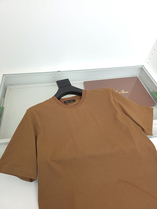 Мужская коричневая футболка Loro Piana premium