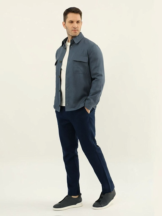 Мужские тёмно-синие брюки Loro Piana premium