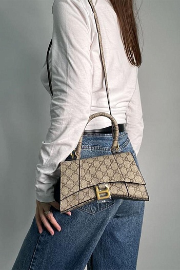 Сумка Gucci x Balenciaga Hourglass Hacker Aria Supreme 23x13 см   