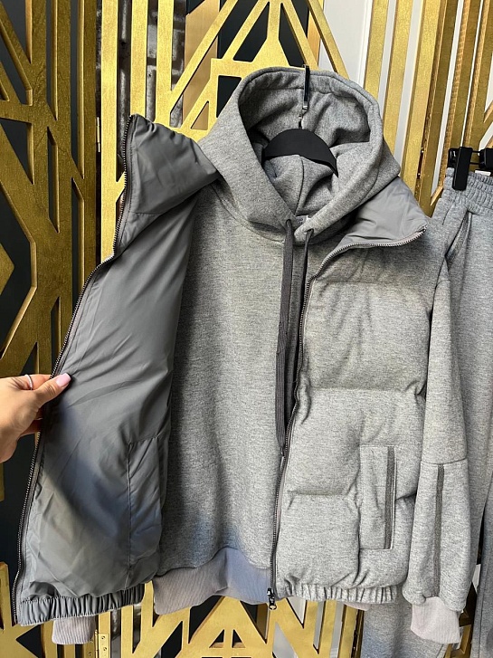 Женский серый костюм тройка Brunello Cucinelli