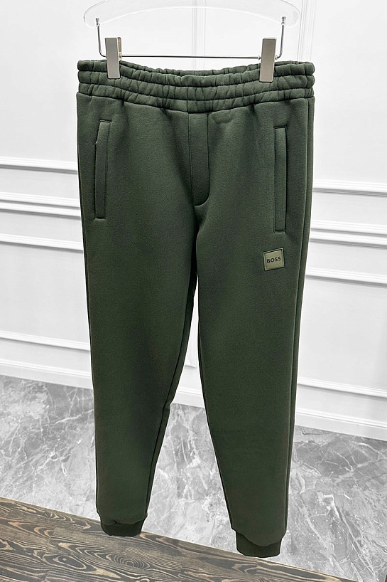 Штаны на флисе Hugo Boss зелёного цвета