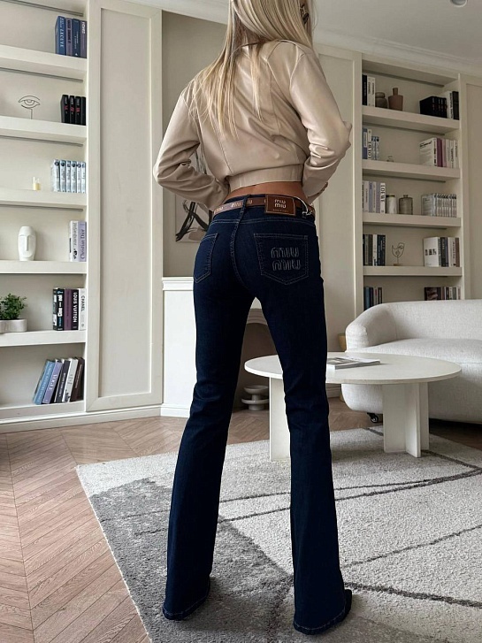 Женские джинсы клёш MIU MIU Premium - Navy