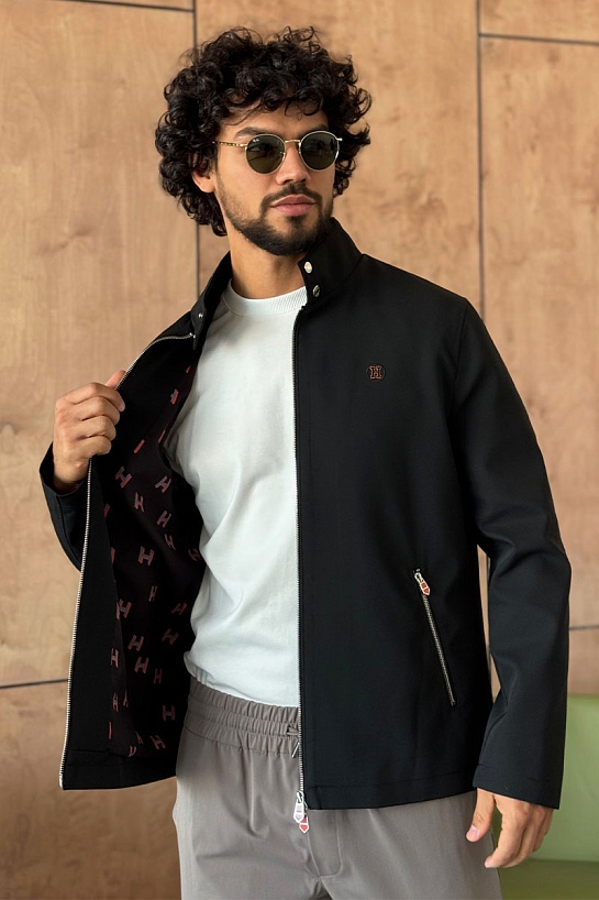 Мужская чёрная куртка Hermes
