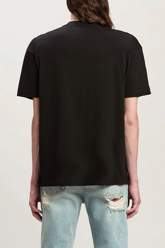 Чёрная футболка Palm Angels Los Angeles monogram spray