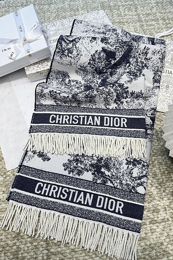 Шарф Dior Toile de Jouy Sauvage premium 140x140 см   