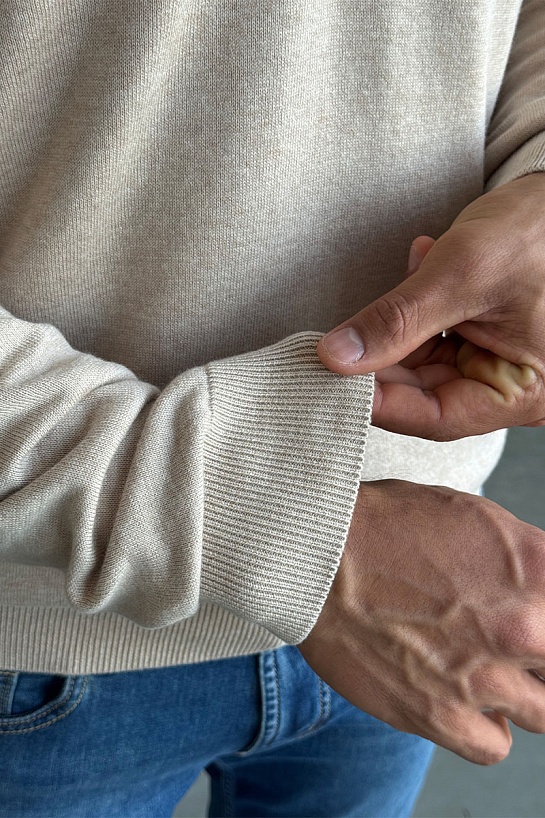 Кофта бежевого цвета Tommy Hilfiger quarter-zip