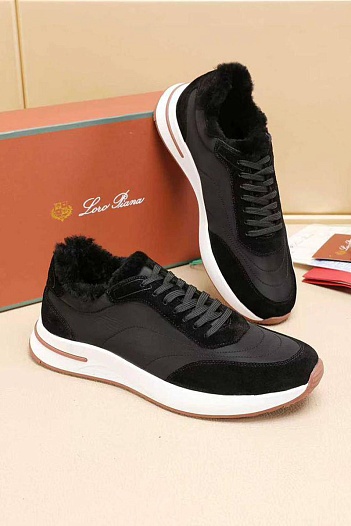 Кроссовки с мехом Loro Piana Week End Walk Evo    