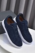 Замшевые кроссовки Ermenegildo Zegna Triple Stitch low-top - Navy