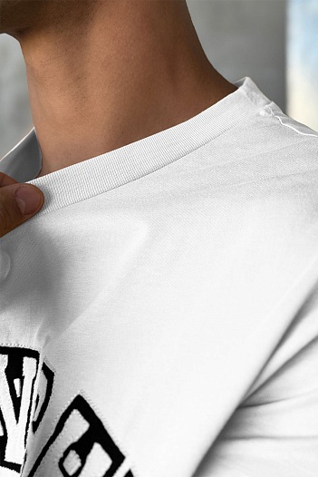 Белая оверсайз футболка Givenchy college logo-embroidered   