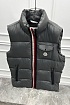 Мужской жилет серого цвета Moncler logo-patch