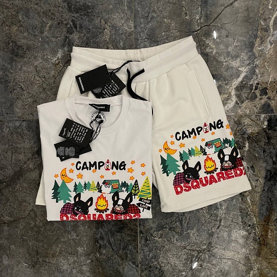 Мужские шорты Dsquared2 "Camping" - White