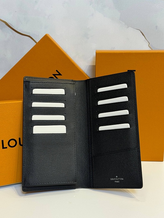Кожаный бумажник Louis Vuitton Brazza premium 10x19x2 см