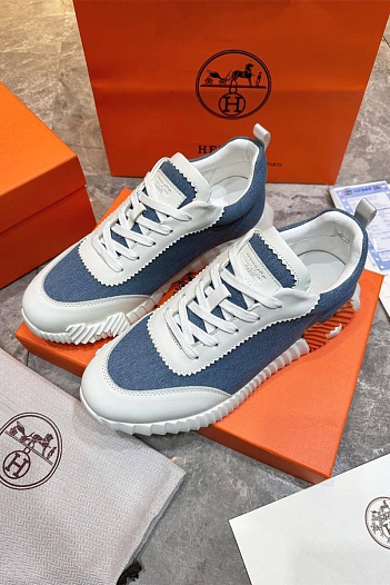 Мужские кроссовки Hermes Bouncing - White / Blue   
