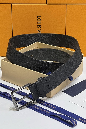 Двусторонний кожаный ремень Louis Vuitton Slender premium   