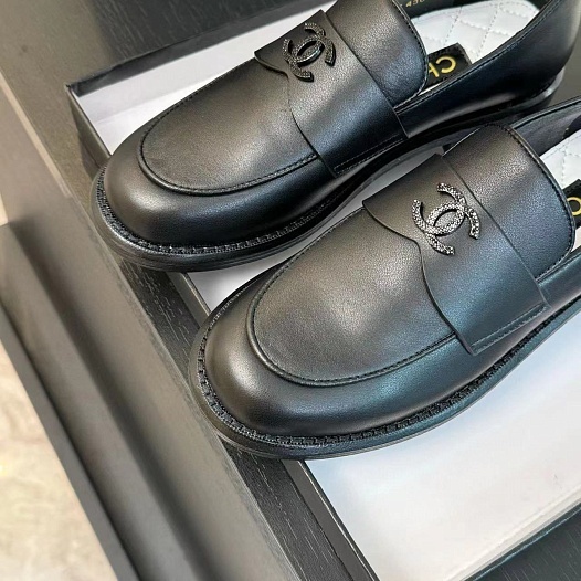 Женские лоферы Chanel Premium - Black   