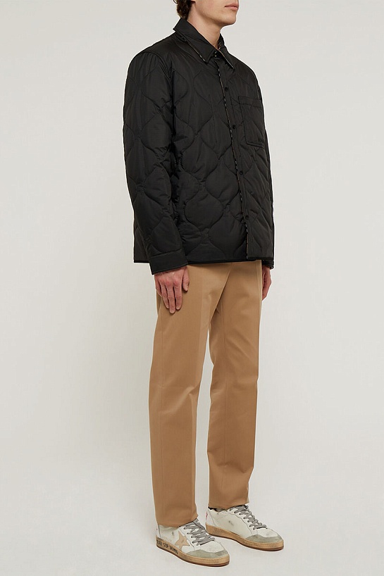 Двусторонняя чёрная куртка Burberry logo-embroidered