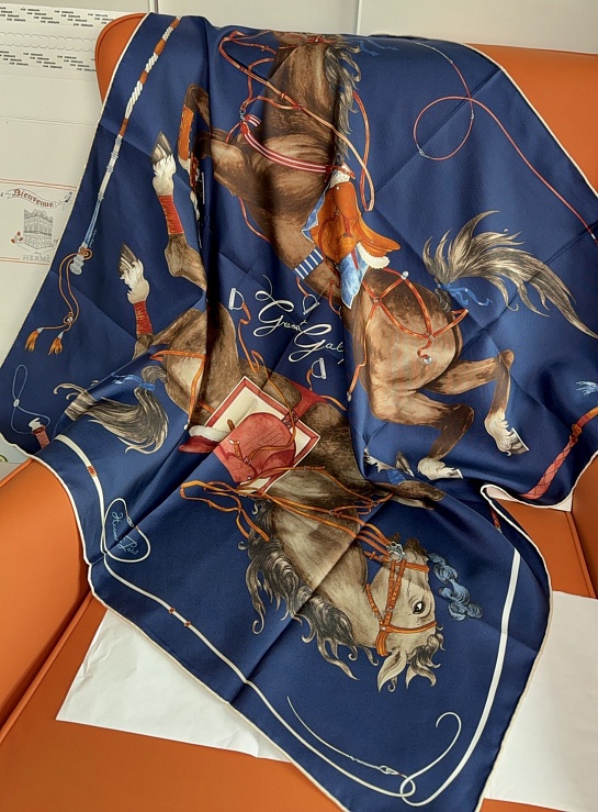Платок Hermes Grand Galop premium 88x88 см