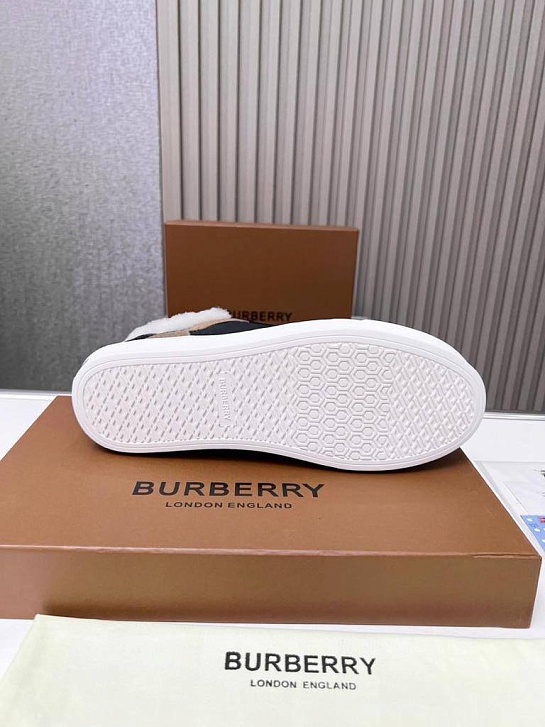 Мужские кроссовки с мехом Burberry Stevie - Black