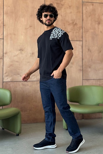 Мужская чёрная футболка Y-3 Yohji Yamamoto   