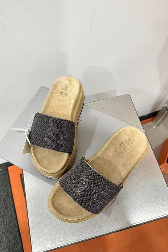 Женские шлёпанцы Brunello Cucinelli Premium