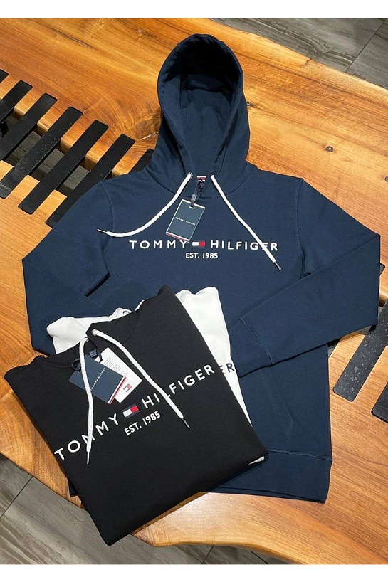 Мужское синее худи Tommy Hilfiger