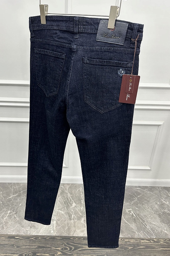 Джинсы тёмно-синего цвета Loro Piana regular fit